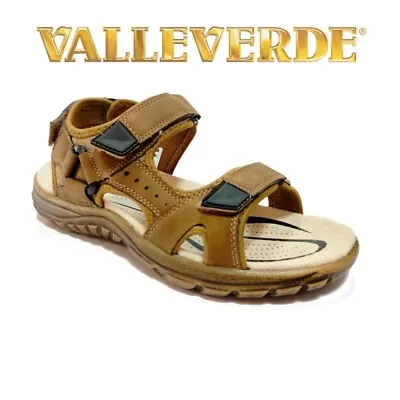 Valleverde Sandalo Uomo Sportivo Tre Strappi 54801 Marrone O Nero • 31.50€