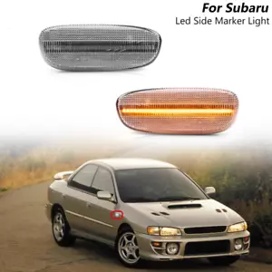 Sequential Clear LED Side Marker Signal Light For 93-01 Subaru Impreza GC GM GF - Bild 1 von 12
