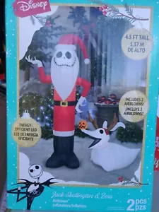 Jack Skellington gonfiabile natalizio gemma 4,5 piedi con zero in corna Natale - Foto 1 di 5