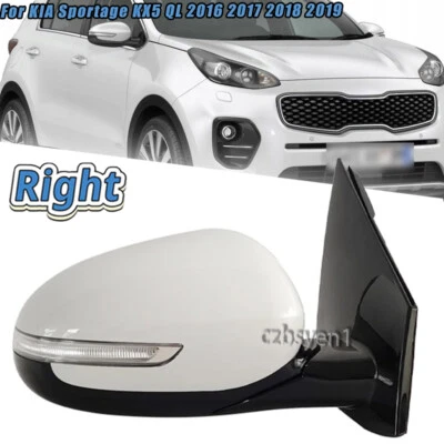 Espejo retrovisor puerta lateral derecha blanco 8 pines para KIA Sportage KX5 QL 2016-2019 Foto 1 de 4