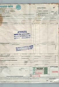 BRAZIL NOTA FISCAL 1961 VINTAGE DOCUMENT w/ STAMPS - Picture 1 of 2