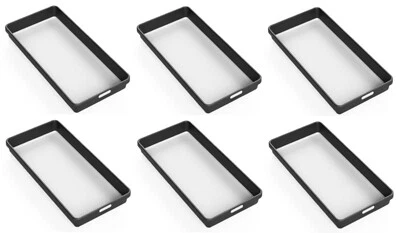 (6) Contenedores organizadores de cajones de almacenamiento de granito de 16" x 8" x 2" Madesmart 95-24456-06 Foto 1 de 4