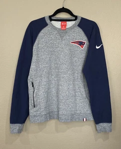 Nike New England Patriots Sweater Womens Large gray blue Sweatshirt NFL Football - Picture 1 of 8