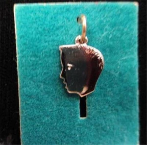 Vintage CHARM-STERLING Shape of BOY'S HEAD -3/8" Wide 4178c - Picture 1 of 1