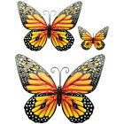  3 Pcs Iron Butterfly Wall Hanging Butterflies Outdoor Yards Art