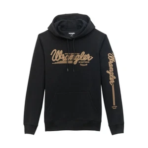 Wrangler Men's Western Denim Jet Black Pullover Hoodie 112354228 - Picture 1 of 6
