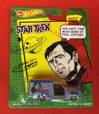 1:64 Hot Wheels Star Trek Custom '52 Chevy Silver Blue - Image 1 of 3
