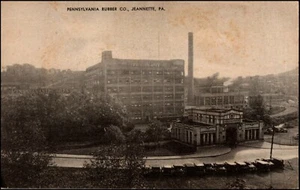 Pennsylvania Rubber Company, alte Autos, Jeannette PA Pennsylvania Postkarte - Bild 1 von 2
