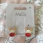 Christmas Earrings Reindeer New M&Co stud earings