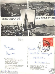 ANTIGUA POSTAL SAN SEBASTIAN MONTE IGUELDO Y ULIA OLD POSTCARD POSTKARTE CC00427 - Bild 1 von 1