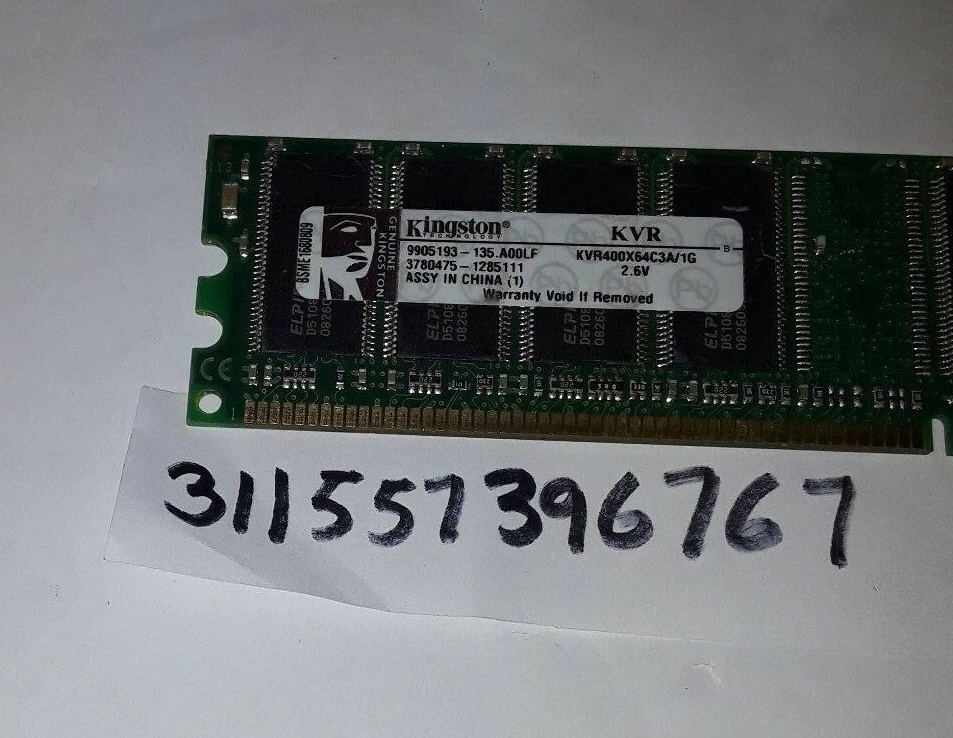 1GB DDR1 PC3200 400MHZ 184PIN NON-ECC MEMORY RAM FOR INTEL AMD  - Image 1 of 1