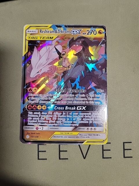 Carta Pokémon Gx Reshiram e Charizard, Brinquedo Pokémon Usado 91333519