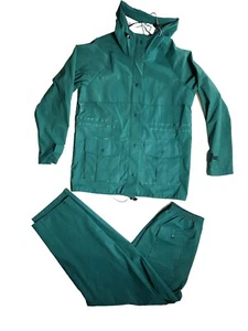 Vintage LL Bean Gore-Tex Stowaway Rainwear Lined Pants & Jacket Womens Medium M - Picture 1 of 23