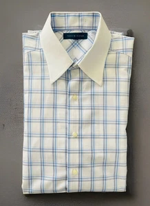Tommy Hilfiger Button Down Long Sleeve Dress Shirt XL white/Blue Box Pattern - Picture 1 of 8
