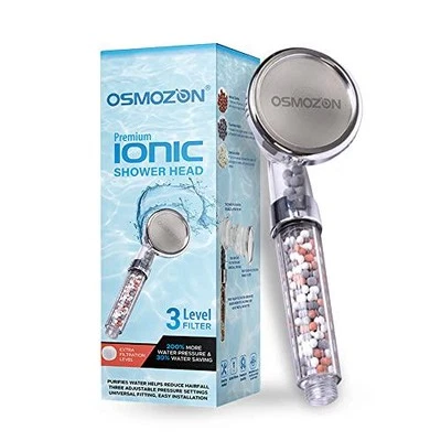 Ionic Filtered Shower Head Natural Bio Active Water Beads High Pressure 3 Modes - Image 1 of 4
