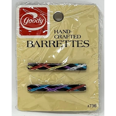 "Corretes artesanales vintage Goody broche de metal de 2,5"" #736 Multi 1982 nuevos en paquete (2)" Foto 1 de 4