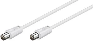 5x kabel przyłączeniowy antenowy, biały; kabel przyłączeniowy antenowy, biały, 2,5 m - koncentryczny - Zdjęcie 1 z 2