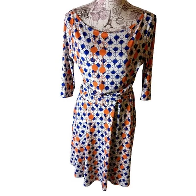 Vestido Vaina Mujer Leota Estampado Geométrico M Hecho en Nueva York Foto 1 de 4