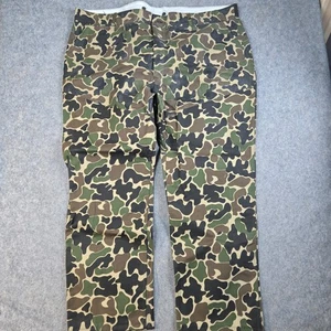 Vintage Red Head Bone Dry Rubberized Hunting Pants Mens 52x32 Duck Camo USA 70s - Picture 1 of 13