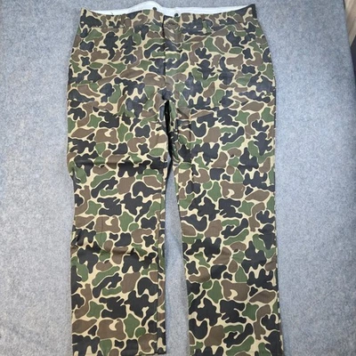 Vintage Red Head Bone Dry Rubberized Hunting Pants Mens 52x32 Duck Camo USA 70s - Image 1 of 4