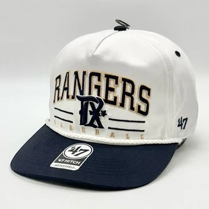 TEXAS RANGERS 47 CITY CONNECT ROSCOE ROPE HITCH Adjustable Hat - White - Picture 1 of 8