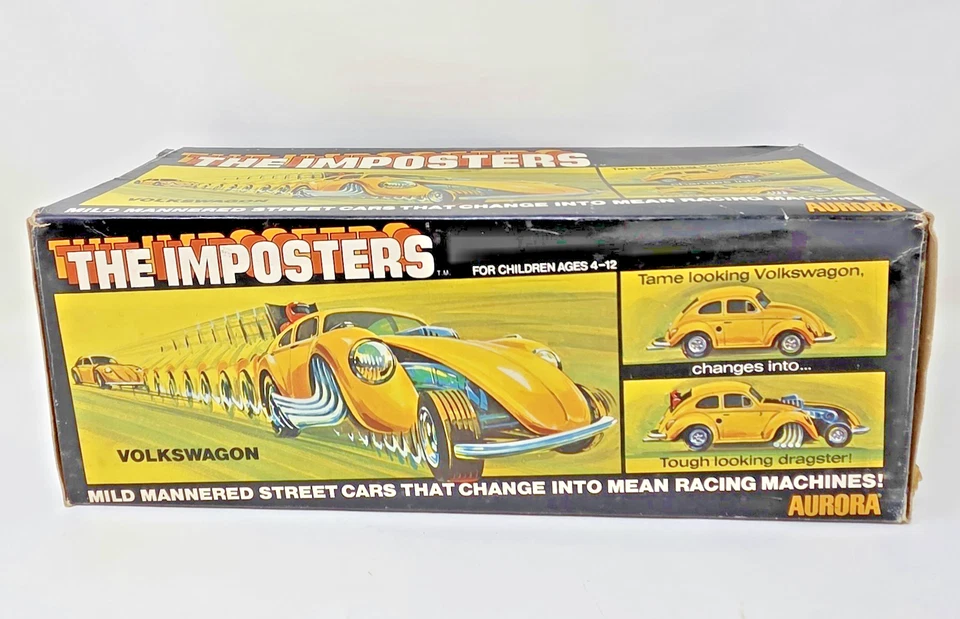 Volkswagen Dragster Beatle 1972 vintage Aurora "The Imposters" con caja original Foto 1 de 4