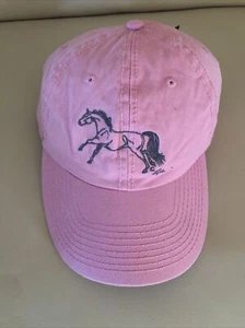 Pink Trotting Horse Horse Ball Cap - Picture 1 of 2