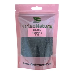 Natural Poppy Seeds Blue 2 KG Premium Quality Free Delivery - The Dried Natural - Picture 1 of 2