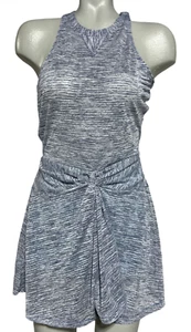 FREE PEOPLE FP MOVEMENT BLUE TTYL RACERBACK TWIST FRONT BUILT IN SHORTS DRESS XS - Picture 1 of 13