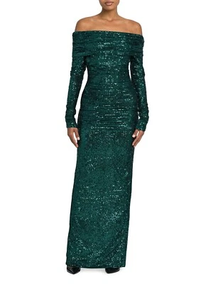 $7645 Dolce & Gabbana Sequined Off-the-Shoulder Gown Maxi Dress Size 40 / US 4 - Image 1 of 4