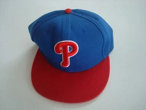 PHILADELPHIA PHILLLIES new era fitted SZ 7 1/8 DEADSTOCK HAT CAP VINTAGE x2 - Picture 1 of 2