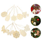  30 Pcs Christmas Party Favors Wooden Flower Shapes Insect Chips Single Sided