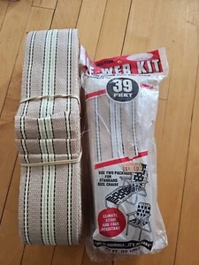 Vintage Aluminum Folding Chair Webbing  tan,brown Wellington See Photos  - Picture 1 of 6