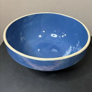 12.5” McCoy Blue Glaze  Stoneware Crockery #2 Bowl - Picture 1 of 14