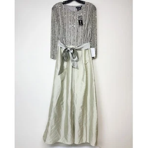 Pisarra Nights Sequin Gown Size 2 Formal Maxi Dress Long Sleeve Evening - Picture 1 of 12