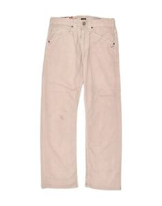 DONDUP Mens Straight Casual Trousers W31 L29  Beige Cotton RN17