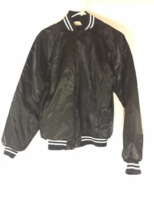 Auburn Sportswear Size Med Vtg Black Nylon Truck Stop Montrose Colorado Jacket - Picture 1 of 12