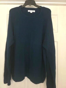 SALE Amazon Essentials Teal blue ribbed crew neck sweater XXL Raglan sleeves - Picture 1 of 6