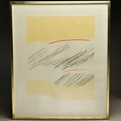 RODNEY FUMPSTON Original Vintage Signed Modern Minimalist Abstract Lithograph - Image 1 of 4