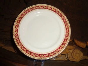 Sampson Bridgwood Lifelong Ironstone England Side Plate Red & Gold Rim - Picture 1 of 4