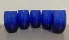 Cobalt Blue 14 Oz. Stemless Wine Goblet Water Glasses Set Of Five