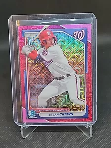 DYLAN CREWS - 2024 BOWMAN CROMO FUCSIA MEGA RIFRATTORE #BCP23 297/299 - Foto 1 di 2