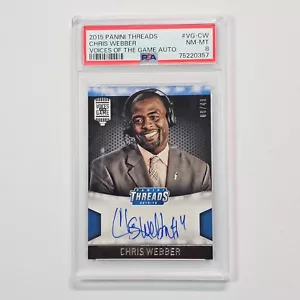 2015-16 Panini Threads Voices of the Game Chris Webber Auto 06/49 PSA 8 - Picture 1 of 2