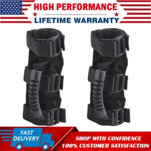 2 Pack Black Roll Bar Grab Handle Grip Handles For Jeep Wrangler CJ YJ TJ JK JL - Picture 1 of 15