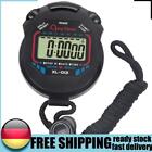 Digital Sports Running Counter Stopwatch Timer Waterproof Alarm Stop Watch DE