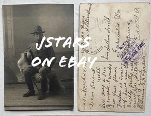 1918 WWI SOLDIER EDWIN RAGSDALE ARMY 505th CORPS OF ENGINEERS POSTCARD LOT RPPC - Picture 1 of 4