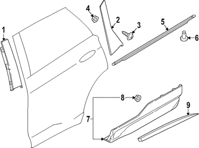 Genuine Ford Belt Molding FT4Z-5825861-F - Image 1 of 4