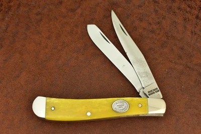 CUCHILLO TRAMPERO DE HUESOS AMARILLO LISO MATADOR TEXAS HECHO EN EE. UU. MOORE MATADOR (28643) Foto 1 de 4