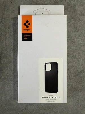 Spigen Liquid Air Case for iPhone 15 Pro Shockproof TPU Thin Black ACS06704 - Image 1 of 4
