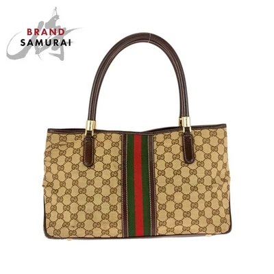 Gucci Sherry Line Beige Ivory Brown GG Canvas Tote Bag/Shoulder Bag for Women - Image 1 of 4